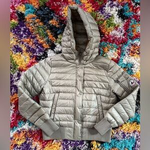 Women's Silver Puffer Jacket